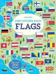 Okładka książki First Sticker Book Flags. Holly Bathie Holly Bathie, 9781474937030,   40 zł
