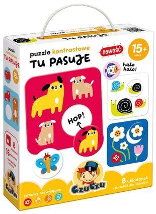 Обкладинка книги CzuCzu Puzzle kontrastowe Tu pasuje 15 mies.+ , ,   50 zł