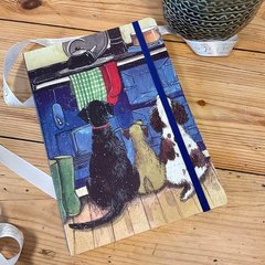 Обкладинка книги Блокнот з гумкою А5 Собаки на кухні , 5060108709927,   40 zł