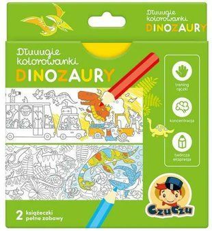 Okładka książki CzuCzu Dłuuugie kolorowanki Dinozaury 4+ , 9788365773999,   10 zł