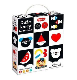 Okładka książki CzuCzu Duże karty kontrastowe 0 mies+ 3 mies+ , 9788366762664,   50 zł