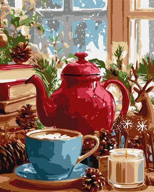 Обкладинка книги Картина за номерами - Зимова атмосфера вдома &copy;art_selena_ua , ,   64 zł