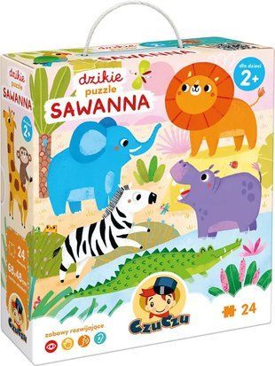 Обкладинка книги CzuCzu Dzikie puzzle Sawanna 2+ , ,   80 zł