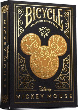Обкладинка книги Карти гральні Black & Gold Mickey Mouse Bicycle , 073854095546,   43 zł