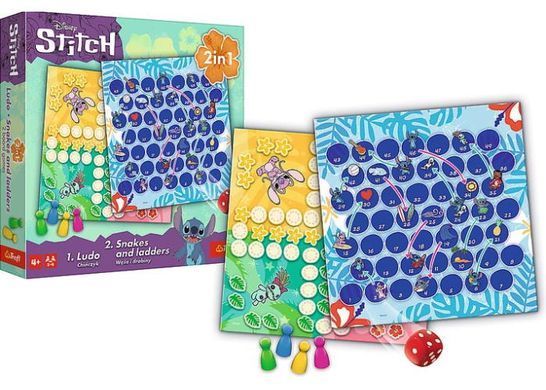 Обкладинка книги Настільна гра Лудо 2 в 1. Ліло і Стіч (Ludo 2 in 1: Lilo & Stitch) , ,   104 zł