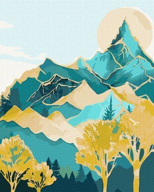 Обкладинка книги Картина за номерами - Гірські вершини з фарбами металік extra &copy;art_selena_ua , ,   66 zł